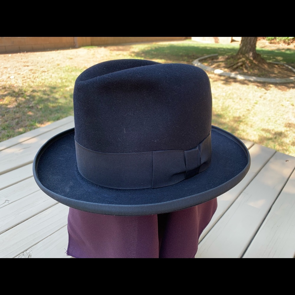 Vintage Mallory Midnight Homburg Hat